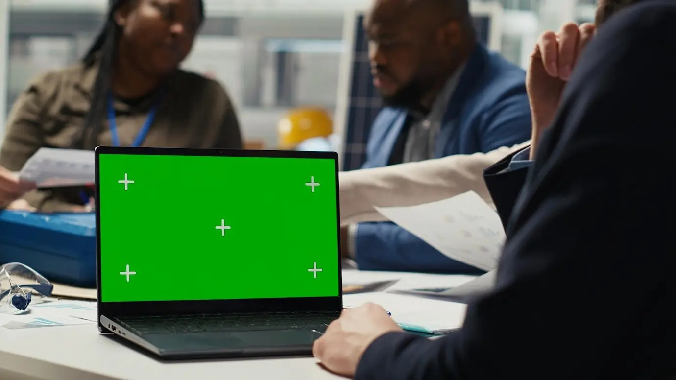 Los accionistas emplean un portátil simulado para evaluar la viabilidad del acuerdo.